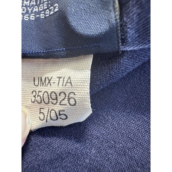 Vintage Tommy Hilfiger Men's L Heritage Work Shirt Button Navy Blue Long Sleeve - Picture 12 of 12